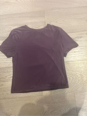aerie Short Sleeve Crew Tee in Plum